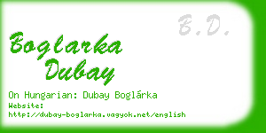 boglarka dubay business card